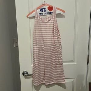 Never Worn Pink and White Stripe Romper